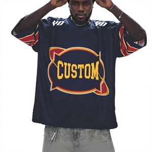 Maillots de sport en mesh surdimensionnés personnalisés OEM pour homme, imprimés numériquement, coupe courte et carrée, style streetwear d'été - Product Image 1