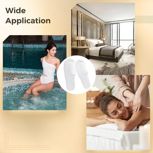 Chaussons jetables pour invités - Chaussons de spa réutilisables pour hôtel pour femmes et hommes - Lavables unisexes pour la maison sans chaussures - Product Image 6