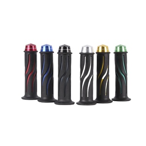 Housse de poignée bicolore et gants de pédale universels en caoutchouc antidérapant pour cyclomoteurs et motos Accessoires modifiés Systèmes de carrosserie - Product Image 2