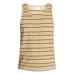 Plus Size Fashionable Men's Striped Knitted <b>Tank</b> <b>Top</b> O-Neck Casual Summer Wear Yellow Black <b>White</b> Pattern <b>Tank</b> <b>Top</b> From BD - Product Image 1