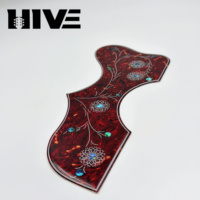 HIVE Placa Protectora Acústica para Guitarra de 41 Pulgadas con Diseño de Fuegos Artificiales, de Alta Calidad, Autoadhesiva, Antirrayas, Decorativa para Guitarra Folk