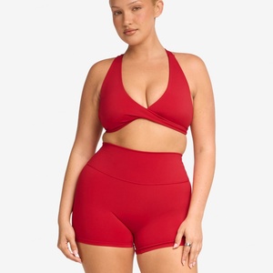 Soutien-gorge de sport et leggings pour femmes à dos croisé, vente en gros, logo personnalisé, respirant, élastique, doux, compression pour la gym et le yoga - Product Image 2
