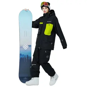 שלג בגדי 2 חתיכה של סקי חליפת סטים חיצוני ספורט מעיל עמיד למים עם ברדס ומכנסיים סנובורד ללבוש סקי ללבוש