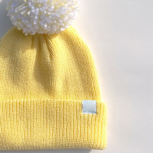 New Style Customized Soft Pompom Beanie <b>Caps</b> <b>Winter</b> Knitted Breathable <b>Caps</b> Best Sale Breathable Pompom Beanie for Cool Weather - Product Image 4