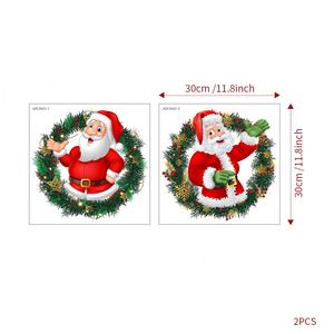 Autocollant mural de Noël Père Noël - Décoration amovible en PVC pour fenêtres et portes en verre - Product Image 6