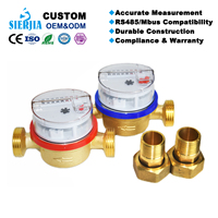 Meter Air Turbin DN15 Akurat, Proteksi IP68, Bersertifikasi CE, Desain Kuningan, Penggunaan Rumah Tangga, Dapat Disesuaikan, OEM, RS485/Mbus