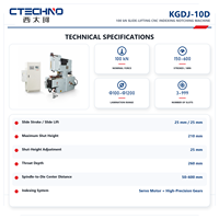 Máquina Punzonadora de Ranuras para Laminación de Estatores y Rotores de Motores CNC CTECHNO KGDJ-10D con Indexación de Engranajes de Alta Precisión