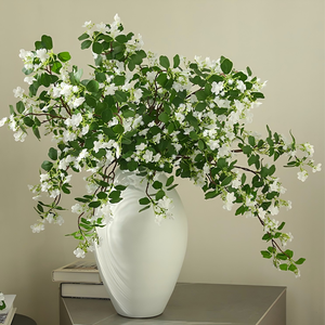 Flor Artificial Realista <span class=keywords><strong>de</strong></span> Jazmín Blanco <span class=keywords><strong>de</strong></span> Tallo Único, Decoración Floral Moderna para Interiores, Hoteles y Restaurantes - Product Image 6