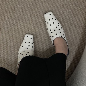 Mules Casuales Vintage Franceses de Primavera-Verano 2026 con Estampado de Puntos, Versátiles y sin Talón para Mujer - Product Image 5