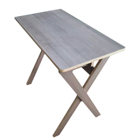 Bureau pliable moderne en contreplaqué pour salon et bureau, design simple, mobilier commercial