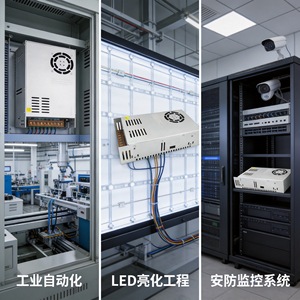 จิงรุยอัน 5V 60A แหล่งจ่ายไฟแบบสวิตชิ่ง ระบายความร้อนตามธรรมชาติ เอาต์พุตเดี่ยว สำหรับการควบคุมอุตสาหกรรม การตรวจสอบความปลอดภัย จอแสดงผล LED - Product Image 1