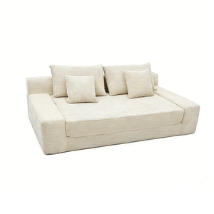 Sofá Cama Vintage de Dos Plazas, Compacto y Plegable, Nuevo Modelo para Apartamentos Pequeños, Sala de Estar o Dormitorio, Sofá Modular de Esponja de Doble Uso - Product Image 3