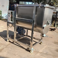 Mélangeur horizontal automatique à double ruban haute efficacité en SUS316L/SUS304 pour le mélange de poudres sèches et d'engrais organiques