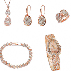 Fashion Babysbreath Steel Band <strong>Watch</strong> Women's Creative Snake Full Diamond British <strong>Watch</strong> 5pcs/<strong>set</strong> - Product Image 5