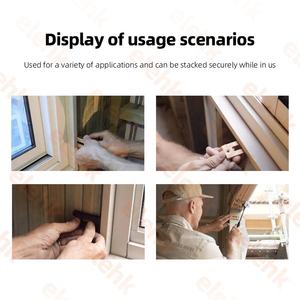 ELEHK Cales d'emballage en fer à cheval en plastique 35*75MM pour niveler les espaces de fenêtre et de cadre de porte - Product Image 4