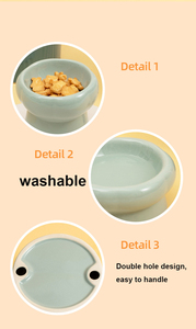 ชามเซรามิกรูปกลีบดอกแมวสีเขียวสีขาว - Product Image 5