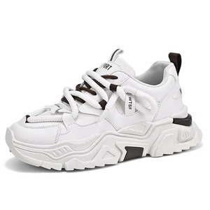 Chaussures pour hommes, nouvelles tendances automnales, baskets polyvalentes pour jeunes, baskets décontractées à semelle épaisse, chaussures de course blanches en mesh, augmentant la taille - Product Image 6