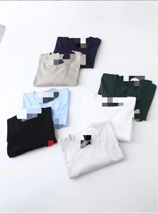 Camiseta de Marca Famosa para Hombre, de Verano, 100% Algodón, con Logotipo Bordado, Absorbente de Humedad, Cuello Redondo, Manga Corta, Corte Ajustado, Informal - Product Image 5