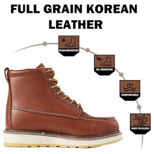 Bottes de travail <span class=keywords><strong>DieHard</strong></span> 84992 pour hommes, 7 pouces, en cuir pleine fleur, bout souple, imperméables, à lacets, isolation électrique, antidérapantes - Product Image 5