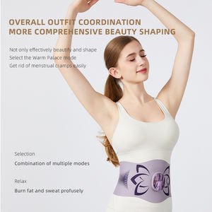 Masseur abdominal numérique portable OEM disponible, EMS, chaleur, vibration, 25 micro-électrodes, 9 réglages de chauffage, contrôle de la minuterie pour - Product Image 4