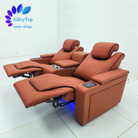 Premium-Ledersofa mit elektrischer Liegefunktion für Heimkino, VIP-Sitzgruppe, Möbel für den Kinosaal, elektrischer Relaxsessel, Theaterstuhl