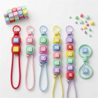 Porte-clés personnalisé en lettres 3D imprimées, à assembler, avec nom DIY, jouet anti-stress, pendentif alphabet imbriqué pour breloque de sac