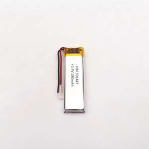 סוללת ליתיום יון נטענת <span class=keywords><strong>3.7V</strong></span> 280mAh דגם HM 501447 עם קתודה LiNiMnCoO2, 300 מחזורים, טמפרטורת פעולה -10-60 - Product Image 1