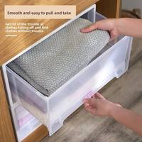 Boîte de rangement portable empilable transparente en plastique de style japonais avec tiroirs pour chaussures et vêtements domestiques