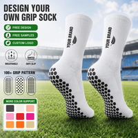 Chaussettes de football antidérapantes avec logo personnalisé, vente en gros, unisexe, hommes, chaussettes de sport d'entraînement à compression