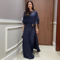 2026 Yeni Yaz Toptan Beyaz Minimalist 3 Parça Takım Fransız Şık Şifon Pelerinli Bluz Yüksek Bel Yırtmaçlı Pantolon Tatil Kıyafeti