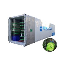 Système d'agriculture hydroponique de type conteneur maritime pour la production d'aliments frais pour les vaches, les bovins et les moutons