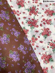 Nueva Llegada <span class=keywords><strong>de</strong></span> Tela <span class=keywords><strong>de</strong></span> Chifón Georgette, Material Textil <span class=keywords><strong>de</strong></span> Poliéster Crepé con Estampados Florales, Varios Diseños Florales para Vestidos - Product Image 4
