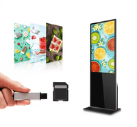 Kiosque tactile Android WiFi ultra-plat de 32, 43, 49, 55, 65 pouces, lecteur publicitaire LCD sur pied, signalisation numérique