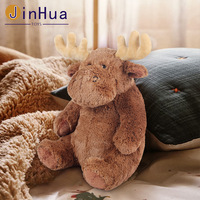 Poupée figurine de wapiti à posture debout, décoration de Noël, mignonne petite figurine de cerf, jouet en peluche