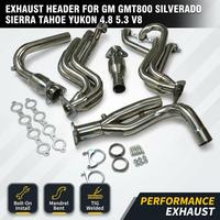 Système d'échappement de course à tube long en acier inoxydable pour GM GMT800 Silverado Sierra Tahoe Yukon 1500 4.8L 5.3L V8 99-05 Vente en gros