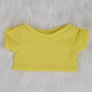 Wholesale Custom Logo Handicrafts <b>Clothes</b> 10/15/20cm Cotton T-Shirt Black White Short Sleeve Tops for DIY Outfit - Product Image 3