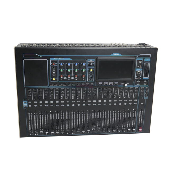 PRO Audio 24CH Digital Mixing Console with Motorized Fade Large Display USB Interface Professional Digital Interface for DJ Live