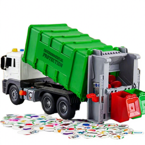 <span class=keywords><strong>Camion</strong></span> à ordures en alliage de jouet pour enfants, véhicule d'ingénierie simulé, modèle de voiture de jouet pour enfants pour l'éducation - Product Image 2