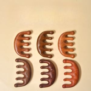 أداة تدليك خشبية للشعر، مشط للعلاج بالوخز بالإبر على خطوط الطاقة، مضاد لتساقط الشعر، بلون طبيعي - Product Image 4