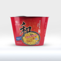 Fabrication chinoise, nourriture de style coréen, HOTAMIE, nouveau produit, soupe coréenne, ramyeon halal, saveur kimchi, nouilles instantanées