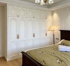 Armoire BALOM de style industriel personnalisée avec cadre en métal et portes en placage de bois, étagères ouvertes, meubles de chambre à coucher - Product Image 5