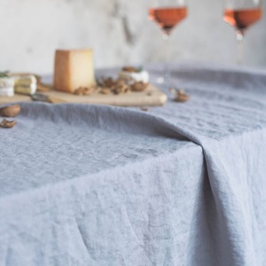Embroidered LOGO Wholesale Pure Linen <b>Table</b> <b>Cloth</b> <b>Table</b> Cover Customized Size Home Hotel Linen Tablecloth Wedding - Product Image 5