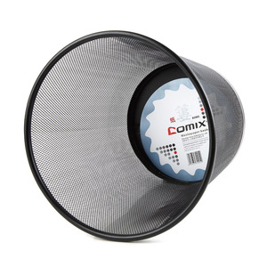 ถังขยะทรงกลมโลหะสีดำ รุ่น Comix สำหรับสำนักงาน ใช้ภายในอาคาร รุ่น B2006 - Product Image 3
