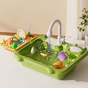 Kids Educational Electronic Dishwasher Playhouse Kitchen Sink Toy Interactive Kitchen <b>Food</b> Toys for <b>Play</b> and Learning - Product Image 2