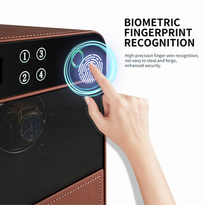 Tùy chỉnh thông minh 2 ngăn kéo da lưu trữ tủ vân tay xem Winder cho an toàn hộp được xây dựng trong mật khẩu - Product Image 3