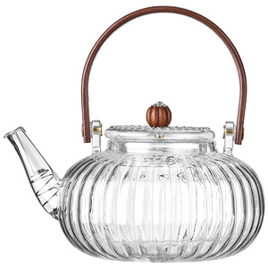 Glass Teapot With Lid Round Shape Heat Resistant <b>Camping</b> <b>Kettle</b> Household Tea Brewing Utensil 2025 New Model - Product Image 1
