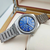 Bestseller Citizent Automatische Mechanische Uhr Saphirglas Blauer Kalender Leuchtend Zifferblatt Edelstahl Armbanduhr NJ0180