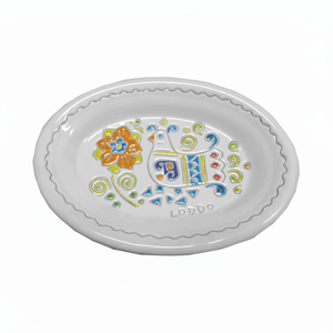 Petit plateau ovale Art déco pour la décoration intérieure Plateau élégant pour la décoration intérieure - Product Image 1