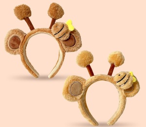 Diadema con orejas <span class=keywords><strong>de</strong></span> animales <span class=keywords><strong>de</strong></span> dibujos animados <span class=keywords><strong>de</strong></span> felpa <span class=keywords><strong>elefante</strong></span> abeja oso mujeres fiesta Cosplay diadema Niños Accesorios para el cabello - Product Image 1