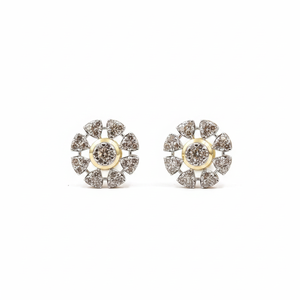 Boucles d'oreilles en diamant cultivées en laboratoire en or jaune Boucles d'oreilles élégantes en diamant en or avec diamants fabriqués par l'homme Boucles d'oreilles en or de qualité supérieure - Product Image 2
